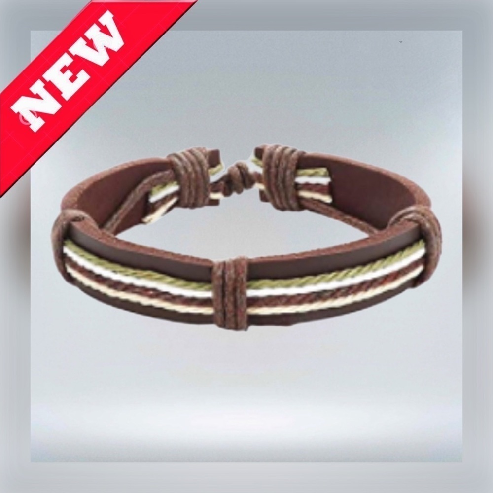 🆕 SALIMUE || Men/Women 8.5” Handmade Adjustable Leather Cuff Bracelet-
